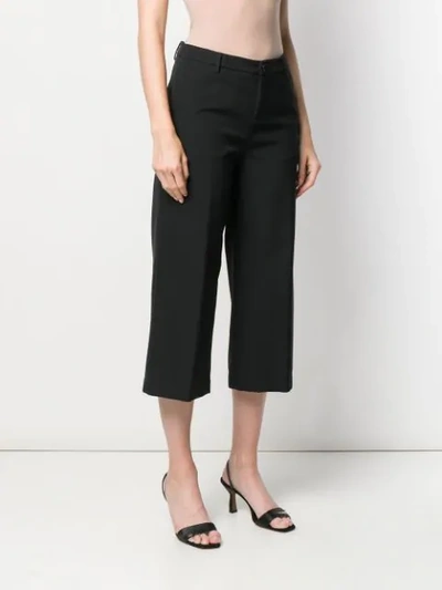 Shop Liu •jo Wide Leg Culottes In Black