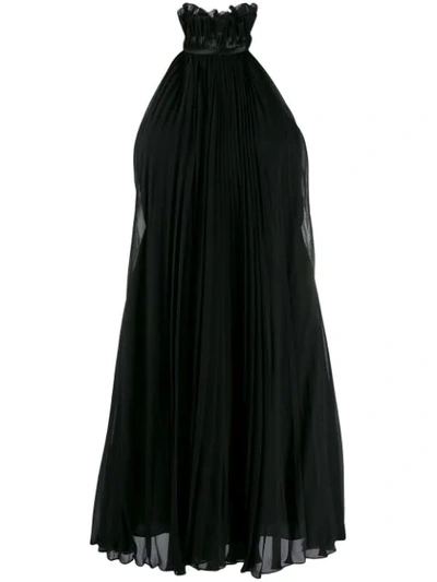 Shop Givenchy Sleeveless Pleated Dress In Black