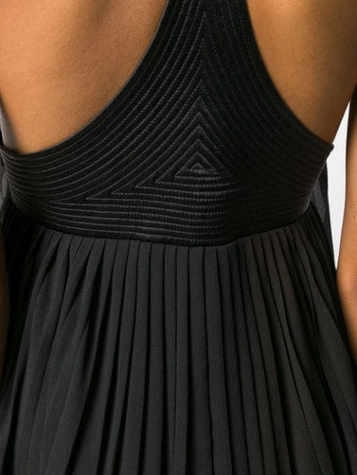 Shop Givenchy Sleeveless Pleated Dress In Black