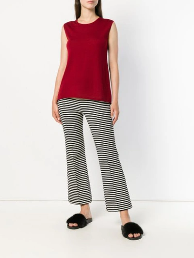 Shop Aspesi Sleeveless Knit Top In Red