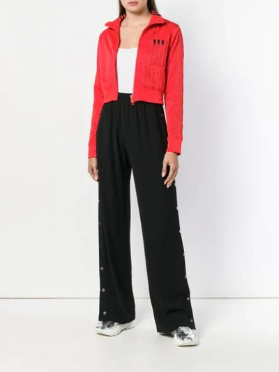 Shop Adidas Originals By Alexander Wang Aw Crop Jacket In Red