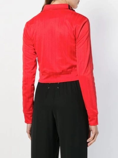 Shop Adidas Originals By Alexander Wang Aw Crop Jacket In Red