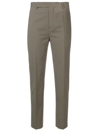 Shop Rick Owens Slim Fit Tailored Trousers In Brown