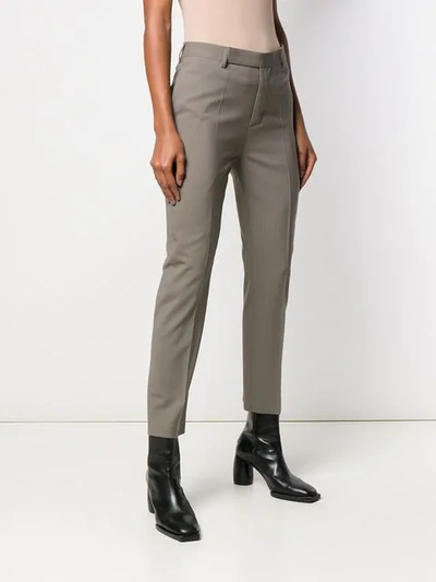 Shop Rick Owens Slim Fit Tailored Trousers In Brown