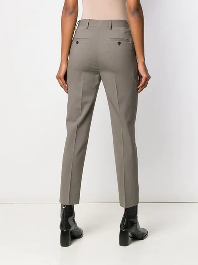 Shop Rick Owens Slim Fit Tailored Trousers In Brown