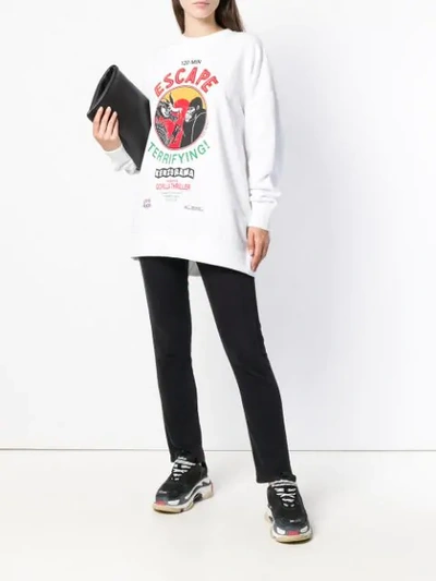 Shop Kenzo Movie Posters Sweatshirt In White