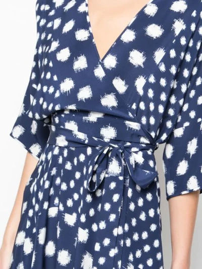 Shop Diane Von Furstenberg Polka-dot Maxi Dress In Blue ,white