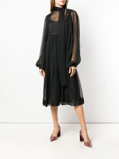 Shop Rochas Loose Flared Dress - Black