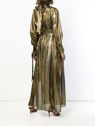 Shop Osman Volita Lamé Gown In Gold