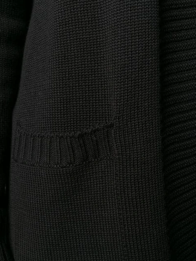 Shop Canada Goose Ribbed Long Cardigan - Black