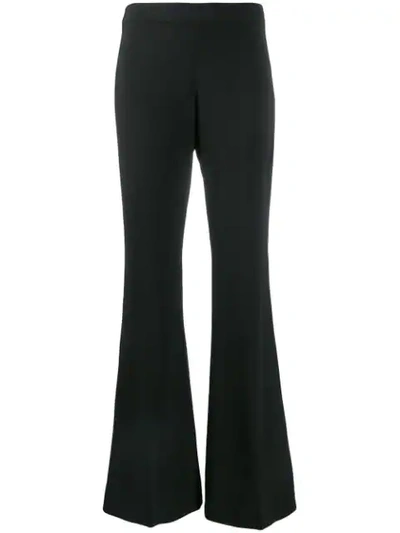 Shop P.a.r.o.s.h Flared Style Trousers In Black