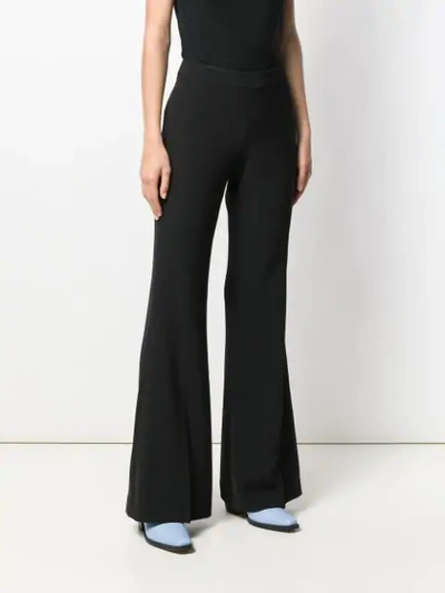 Shop P.a.r.o.s.h Flared Style Trousers In Black