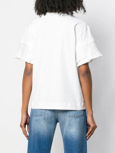 VICTORIA VICTORIA BECKHAM T-SHIRT MIT FALTEN 