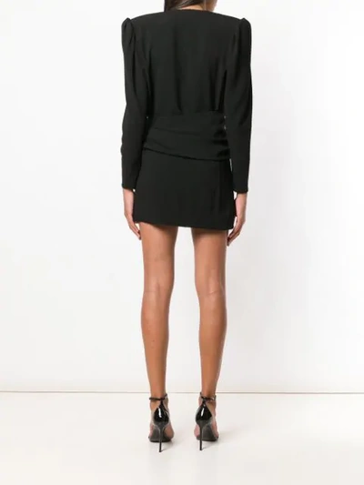 Shop Saint Laurent Sablet Mini Dress In Black