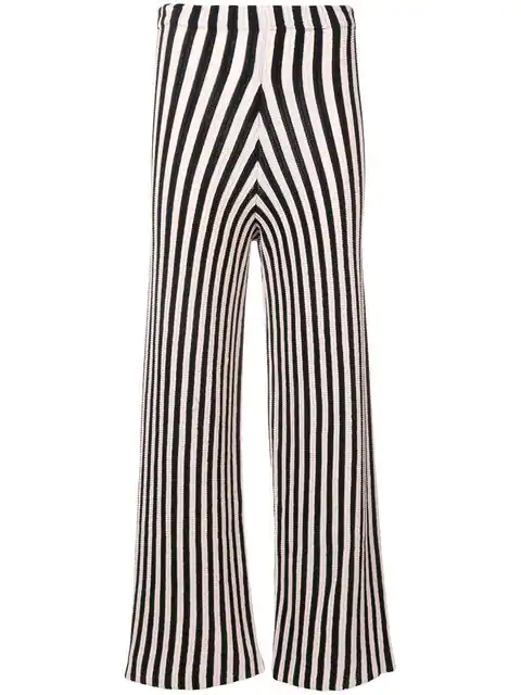 striped cropped trousers