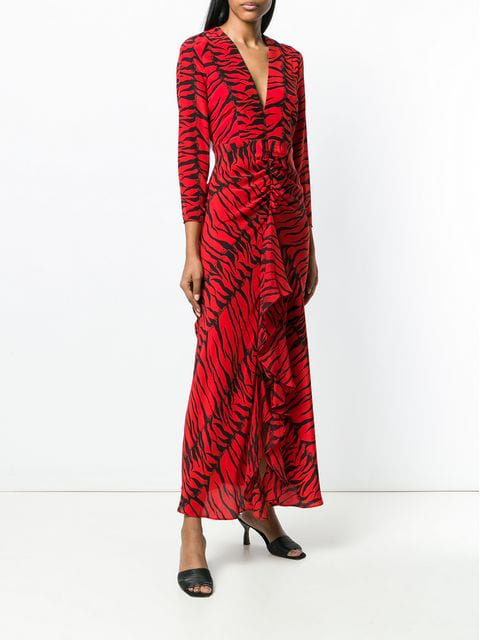 rixo red tiger print dress