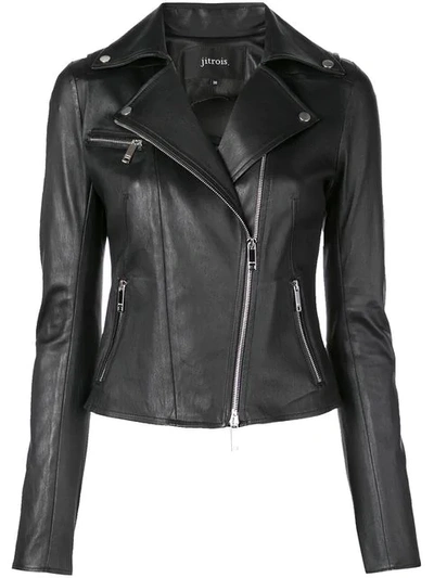 Shop Jitrois Rider Biker Jacket In Black