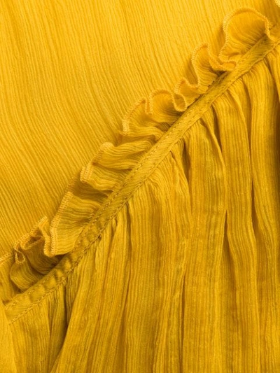 Twinset Flounce Maxi Skirt In 03718 Honey Gold