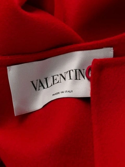 Shop Valentino Ruffled Sleeve Cape In Red