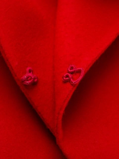 Valentino Ruffled Sleeve Cape In Red