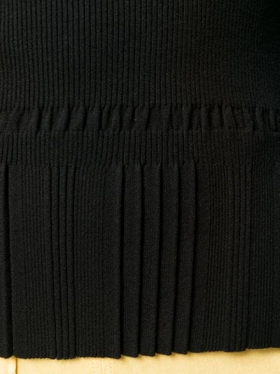Shop Kenzo Ribbed Knit Sweater In Black