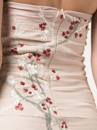 Shop Alexis Asuka Embroidered Strapless Dress In Pink