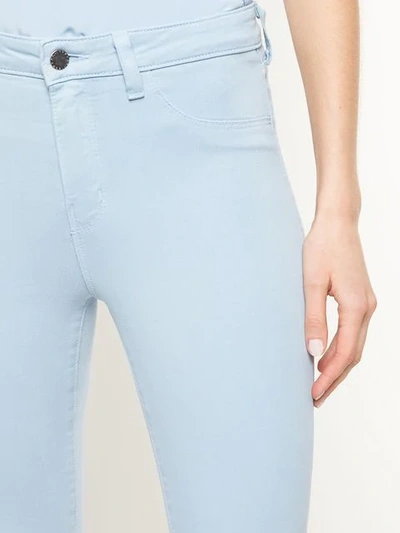 Shop L Agence Mid Rise Skinny Jeans In Blue