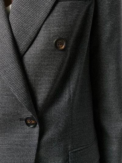 Shop Brunello Cucinelli Double Breasted Blazer In Grey