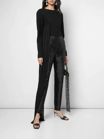 GABRIELA HEARST MESH JUMPSUIT WITH LAYER - 黑色