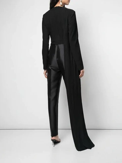 GABRIELA HEARST MESH JUMPSUIT WITH LAYER - 黑色