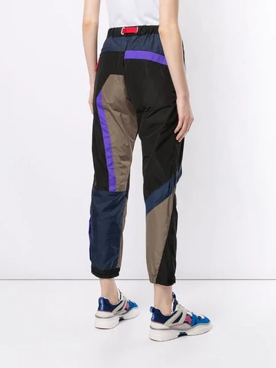 Shop Kolor Patchwork Track Pants - Black