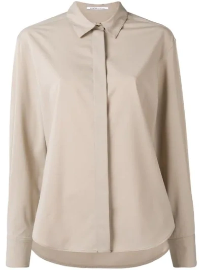 Shop Agnona Vicuna Oversized Shirt In Neutrals