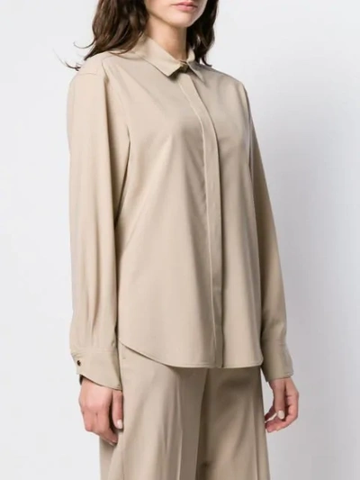 Shop Agnona Vicuna Oversized Shirt In Neutrals