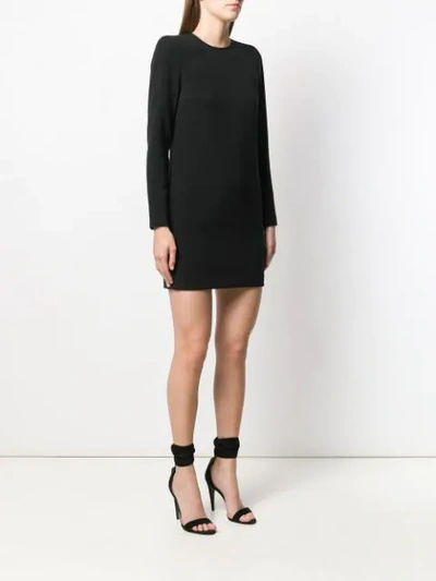 Dsquared2 Long-sleeved Shift Dress In Black