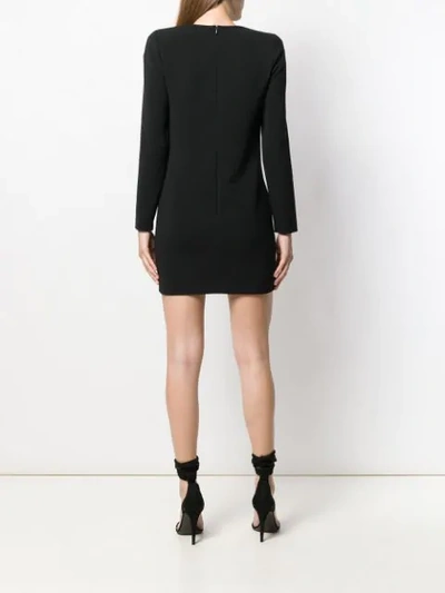 Dsquared2 Long-sleeved Shift Dress In Black