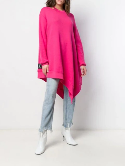 Shop Ben Taverniti Unravel Project Asymmetrical Cutout Sweatshirt In Pink