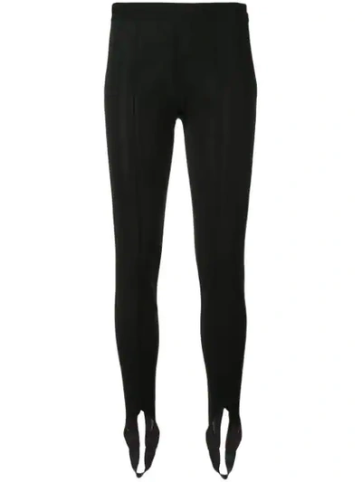 Shop Givenchy Skinny Stirrup Trousers In Black