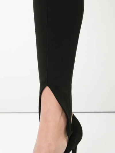 Shop Givenchy Skinny Stirrup Trousers In Black