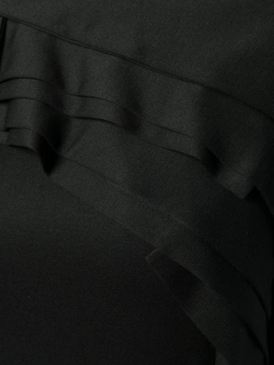 Shop Koché Panelled Long Sleeved Dress In Black