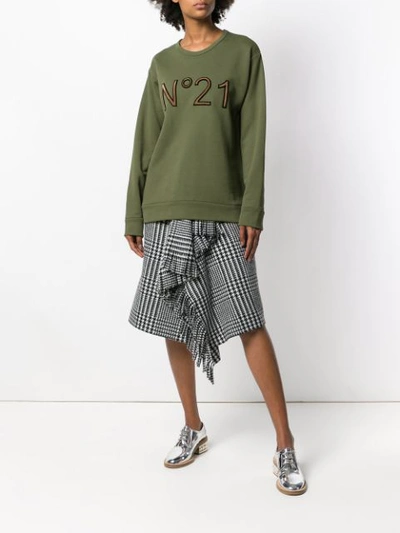 Shop N°21 Nº21 Front Printed Sweatshirt - Green