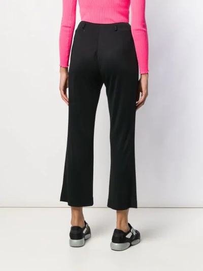Pre-owned Prada 1990's Kickflare Cropped Trousers In Black