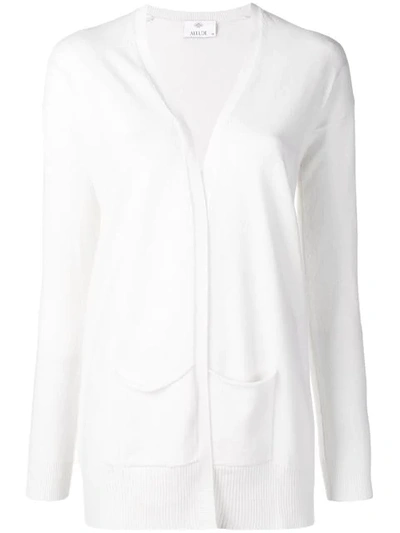 Shop Allude Cashmere Cardigan In White