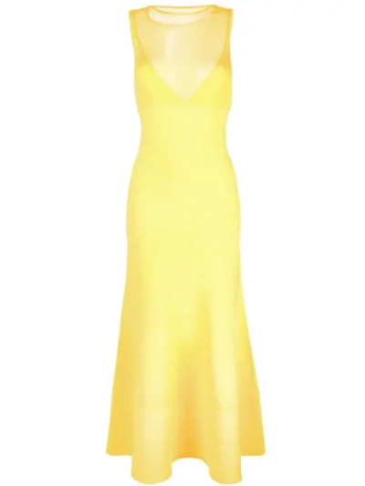 PROENZA SCHOULER MATTE针织无袖连衣裙 - 黄色