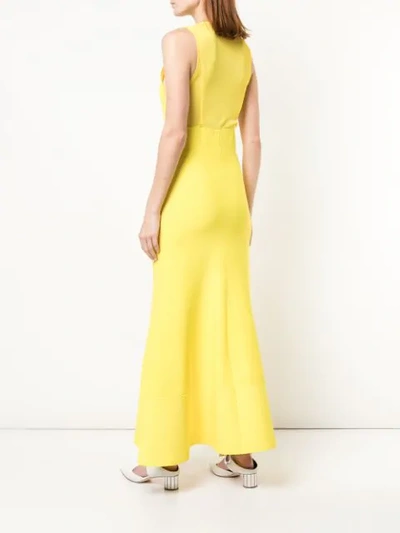 Shop Proenza Schouler Matte Knit Sleeveless Dress In Yellow