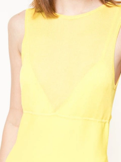 Shop Proenza Schouler Matte Knit Sleeveless Dress In Yellow