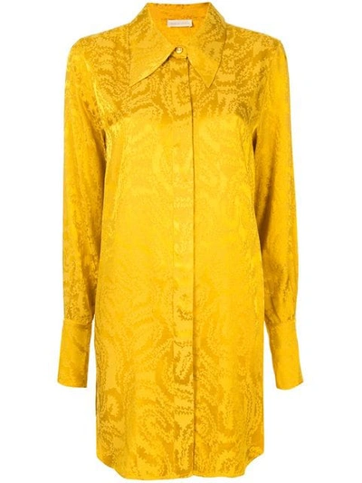 Shop Stine Goya Jacquard Tunic Shirt In Gold