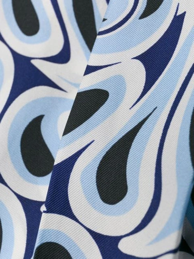 Shop Marni Turbulent Print Skirt In Blue
