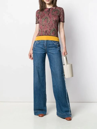 Shop Etro Paisley Polo Top In Pink