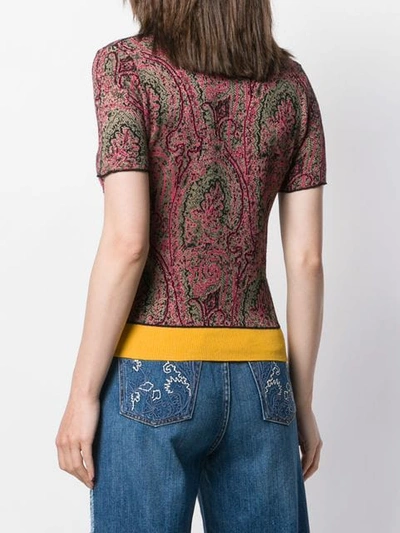 Shop Etro Paisley Polo Top In Pink