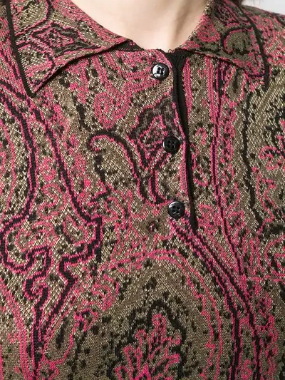 Shop Etro Paisley Polo Top In Pink